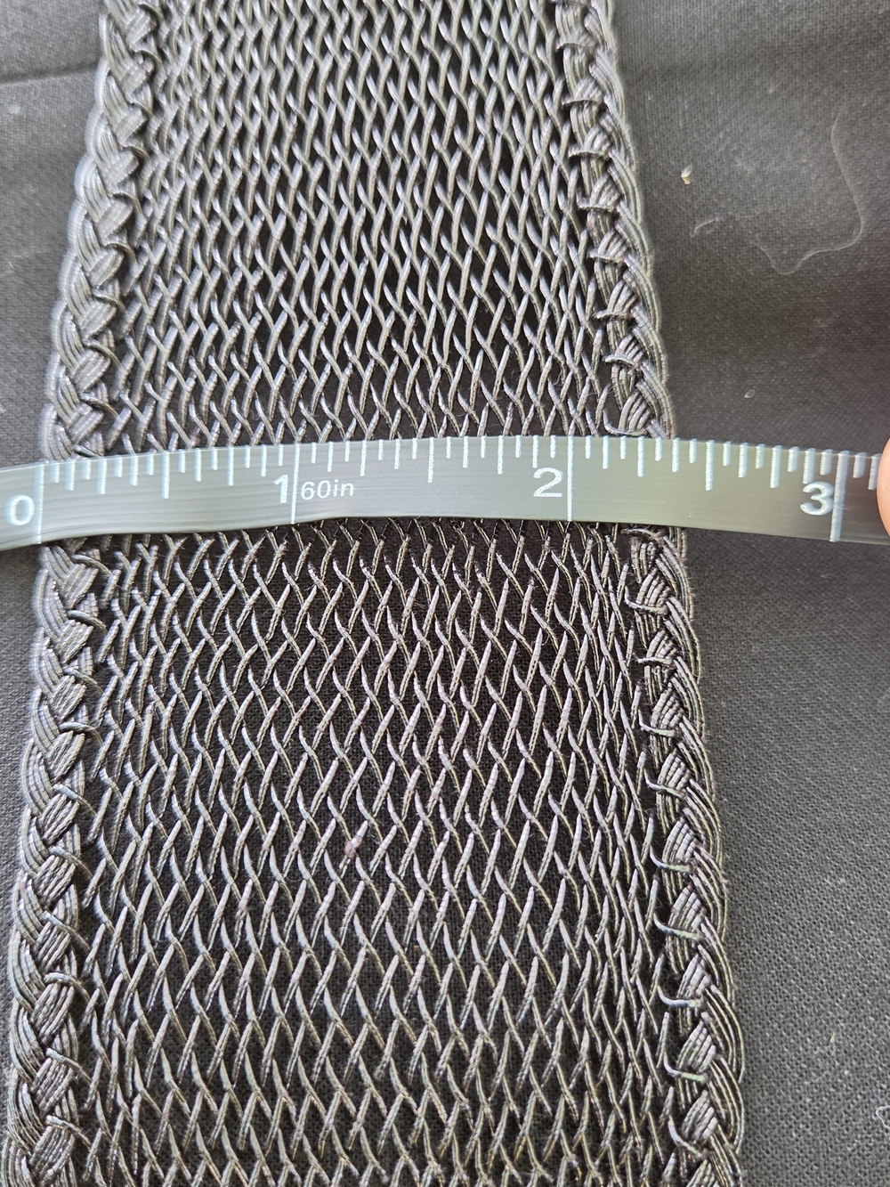 Black Mesh Ring Buckle Waist Belt - Picture 4 of 4